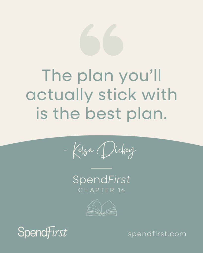 how to set financial goals quote card